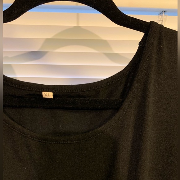 Black maternity XL flattering bodycon dress - Picture 2 of 2